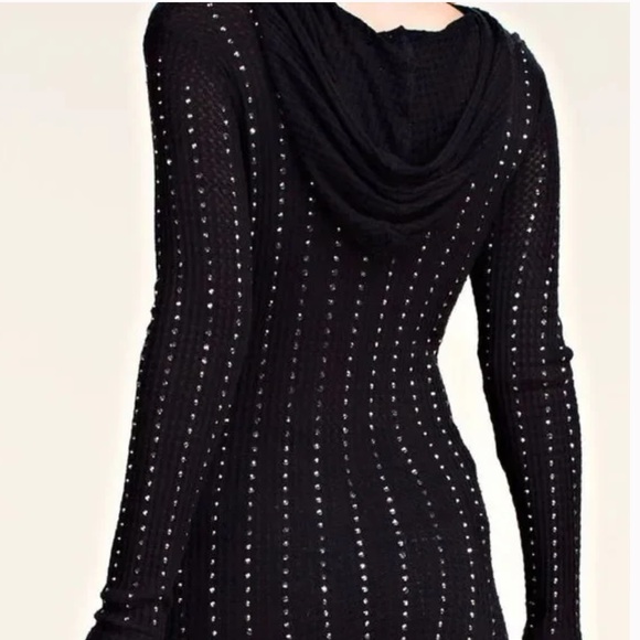 Vocal black sparkle studded hoodie top size 3XL - Picture 2 of 8